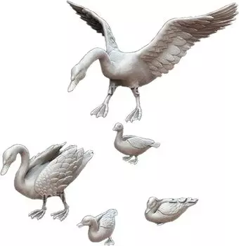 Mantis Miniature Animal Series Animal Set 52 European Waterfowl Resin Kit Man35178 1/35 (Гусь/Утка)