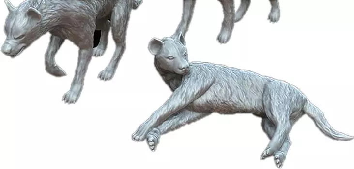 Mantis Miniature Animal Series Animal Set 57 Hyena Resin Kit Man35185 1/35