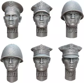 Mantis Miniature Polish Soldier 1939 Headset 6 Types 2 Sizes 12 Pieces Resin Kit MAC52 1/35