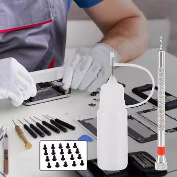 Manual Drilling Universal Plastic Bottle Drilling Tool 1.6mm Drill Bit+20pcs Rubber Stopper For Manual Diy Tools