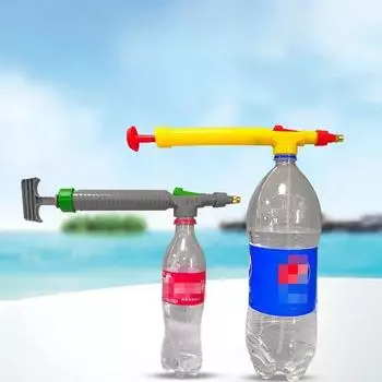 Manual High Pressure Air Pump Manual Sprayer Adjustable Drink Bottle Spray Head Nozzle Garde Randomly Select One Blue Red