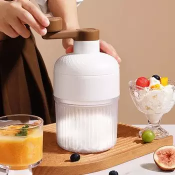Manual Ice Crusher Household Shaved Ice Machine Portable Mini Ice Crusher Hand Operated Shaved Ice Milkshake Maker For Summer