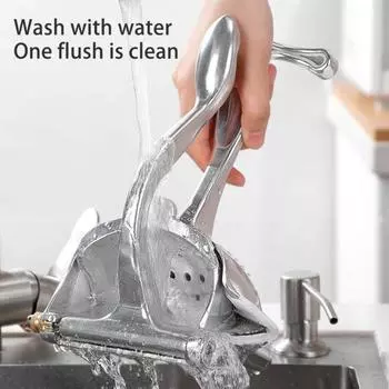 Ручная соковыжималка, эргономичная ручка, алюминиевый сплав, многофункциональная соковыжималка для грейпфрута, апельсина, прессования фруктов лимона, инструмент для приготовления сока, кухонные гаджеты серебряный