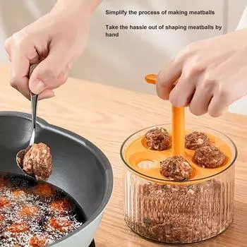 Manual Meatball Maker Meatball Maker Manual 5 Balls Press Mold Machine Kitchen Extruded Meatball Making Tool Meatball Maker Mold