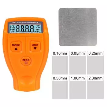 Manual Paint Tool Coating Tester Meter Auto Film Coating Thickness Gauge Meter Car Paint Thickness Tester Automotive Test Tool оранжевый