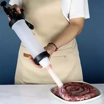 Manual Sausage Stuffing Machine Homemade Sausage Stuffer Sausage Meat Fillers Syringe Manual Meat Injector Tools Kitchen Gadgets