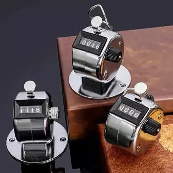 Manually Press Counter Digital Tally Manual Counting Golf Clicker Training Counter Mini Metal Mechani 4 Digit Number Hand Held