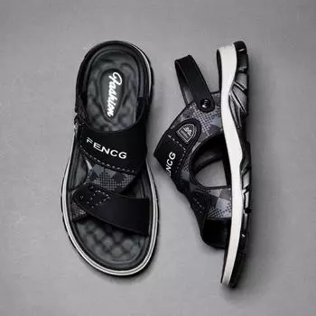 Manufacturer 2025 summer new beach shoes outer wear driving dual-purpose non-slip outdoor casual men s sandals 38