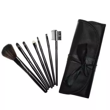 Manufacturer 7 Ribbon Makeup Brushes Suit 7 Shoelace Cloth Bags Multifunctional Portable Makeup Tools In Stock Black