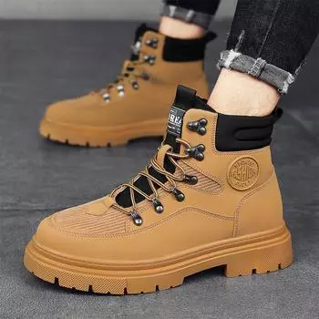 Manufacturer Martin boots winter new men s with military coat leather boots trendy shoes boots high top army green shoes 39