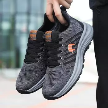 Manufacturer Men s breathable dad shoes Middle-aged and elderly soft-soled lightweight sports shoes Casual cold sticky shoes 39 чёрный