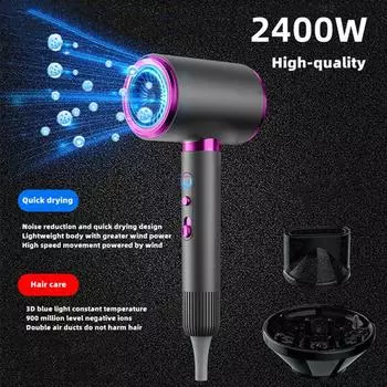 Manufacturer s Direct Selling High-Speed Hair Dryer 2400w High-Power Negative Ion Blue Light Hair Care Home Hair Salon Hair Drye UK
