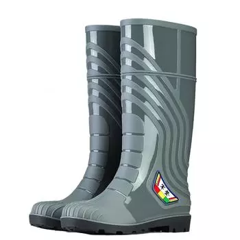 Manufacturer Wholesale Grey PVC Rain Boots Waterproof High Rain Boots 40 серый