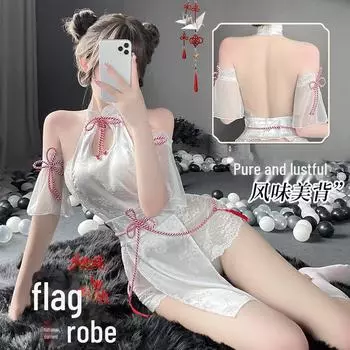 Manyan Сексуальный кружевной ажурный комплект нижнего белья Cheongsam One Size