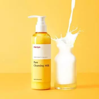Manyo Factory Pure Cleansing Milk 200 мл, Осветляющее, Отшелушивающее, Увлажняющее, Корейская косметика, Kbeauty, образец