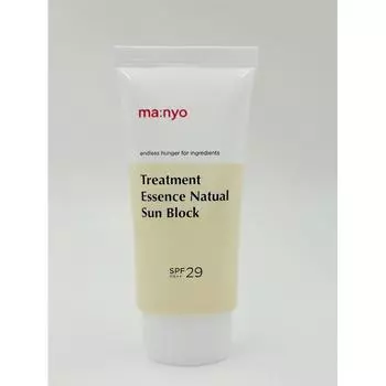 MANYO FACTORY Treatment Essence Natural Sun Block Spf 29 Pa++, Увлажнение, Корейская косметика, Kbeauty, образец
