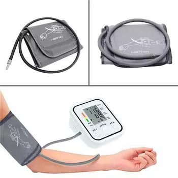 Манжета на руку 22-32 см, цифровой монитор, портативная однотрубная манжета для тонометра для сфигмоманометра серый