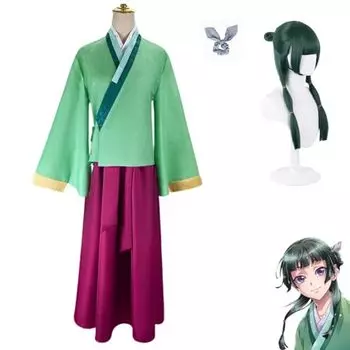 Мао Мао Косплей Костюм с украшением для волос Парик Дополнение Возможно Монолог Аниме Периферийный Костюм Хэллоуин Маскировка Костюм Одежда для Выступлений