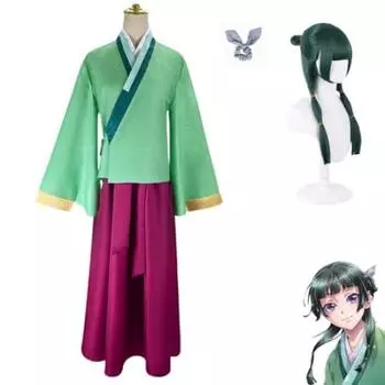 Мао Мао Косплей Костюм с украшением для волос Парик Дополнение Возможно Монолог Аниме Периферийный Костюм Хэллоуин Маскировка Костюм Одежда для Выступлений