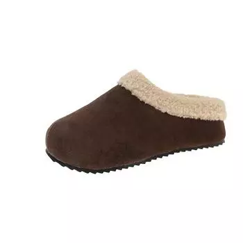 Mao Mao shoes women s new autumn and winter velvet outer wear Boken cotton shoes one foot lazy cotton slippers women 35