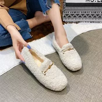 Mao Mao shoes women s winter wear 2025 new Internet celebrity Doudou shoes women s velvet platform cotton ladyshoes large size shoes 41-43 34