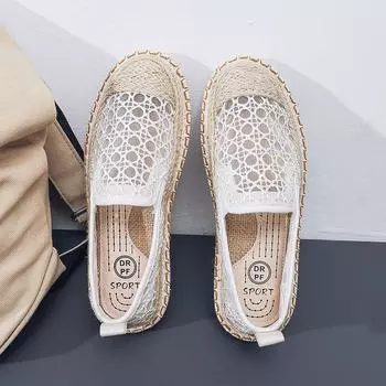 Maogu Shoes Woman Flat Women s Hollow Platform Casual Shoes Solid Color Breathable Espadrilles Chaussures Femme Zapatos De Mujer 35 чёрный
