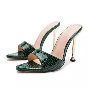 Maogu Trend Luxury Women s Sandals Flip Flops Pointed Toe Slides Party Shoes Women Summer Slippers Mules High Heels New 2024 42 35 красный