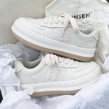 Maogu женские кроссовки на шнуровке женские туфли Zapatos De Mujer 2024 новые модные повседневные туфли удобные кроссовки с мягкой подошвой 35 бежевый