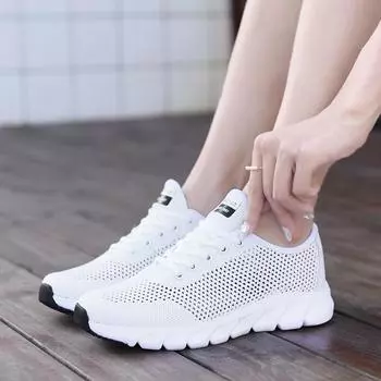 Maogu Женская спортивная обувь для бега Обувь Zapatillas Mujer 2024 Летние женские весенние кроссовки Модные дышащие повседневные туфли на плоской подошве 42 35 чёрный