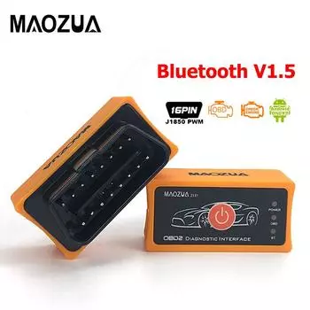 Maozua Z137 Bluetooth Elm327 OBD2 автомобильный диагностический инструмент Super Mini ELM327 Bluetooth V1.5 OBD 2 сканер кодов считыватель PK AD10 Icar2 жёлтый
