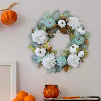 Maple Leaf Fall Wreath Harvest Home Decoration Pumpkin Artificial Autumn for