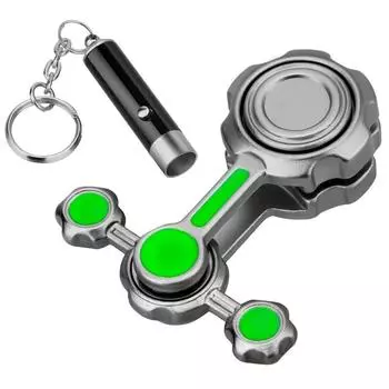 Маятниковый светящийся спиннер Fidget Spinner Снимает стресс, игрушки Антистрессовый ручной спиннинг Внимание и концентрация зелёный