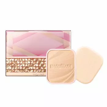 MAQUILLAGE Dramatic Powder UV Compact Case Limited Set 4 Foundation Refill Case Jewel Design Ocher 00 & + 9.3g (х 1)