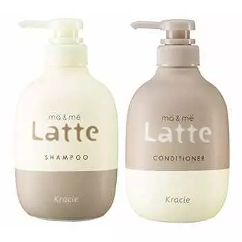 Mar&Me Latte Shampoo & Conditioner (Apple & Peony Scent) Premium Double Milk Protein Contains Tasting Pump Set 400ml+400g