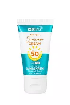 Mara SPF 50+ Солнцезащитный крем для лица против пигментации для всех типов кожи, 50 мл.