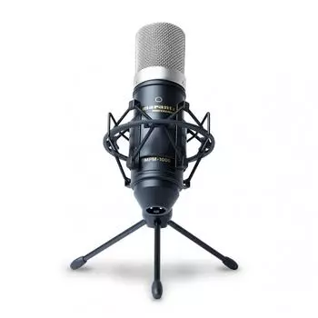 Marantz Pro Condenser Microphone, игровой, распределительный, для записи, однонаправленный, крепление амортизатора, ветрозащита, микрофонная стойка, кабель XLR в комплекте, фантомное питание 48 В