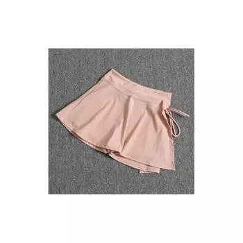 Marathon Professional Running Skirt Yoga Ugly Skirt Fitness Thigh-Length Skirt Fashion Tape One-Piece Skirt Running Fitness Outerwear Shallow powder S