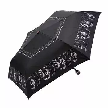Marb Drop Folding Umbrella Lame Mini 50cm neco Black Hand Open Umbrella & (Round Hand)