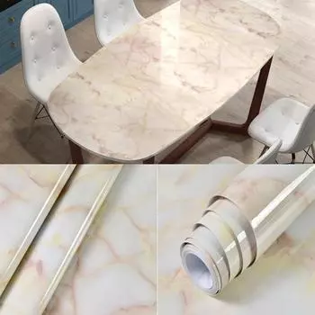 Marble Kitchen Oil-Proof Film Stove Waterproof Moisture-Proof Self-Adhesive Wall Stickers Contact Paper For Decorative Film 40cmX1m