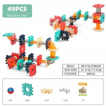 Marble Run Race Track Building Blocks Toys For Kids Labyrint Rolling Ball Funnel Slide Bricks Education Construct Toys Maze STEM