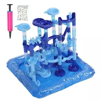 Marble Run Sets Funnel Slide DIY Water Play Marble Run Maze Ball Track Building Blocks для