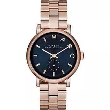Marc by Marc Jacobs Baker Navy Dial Rose Steel женские часы MBM3330 часы золотистого тона женские [Товар]