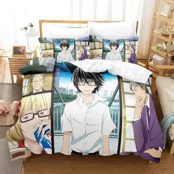 March comes in like a lion Bedding Set Cartoon Anime three-piece set Adult Kid Bedroom Duvetcover Sets Kawaii luxury bedding set 70x133cm 2pcs