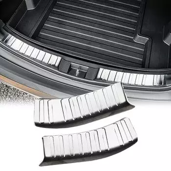 MARCHFA [Новый N-BOX custom JF5 JF6] только аксессуары детали багажника крышка ступеньки бампера защита ступеньки серебристый