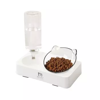 Marchul Cat Cat Food Tilted Cat Food and Water Raised Pet Feeding Bowl for Cats and Small Automatic Pet Waterer Bowl, Bowl, Bowl, Dogs,