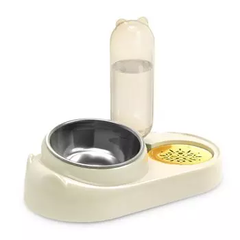 Marchul Cat Feeding Dog нержавеющая сталь кормушка наклонная 15 кошачья посуда для защиты шейного отдела позвоночника кошки предотвращает легкое питье кошки посуда жёлтый