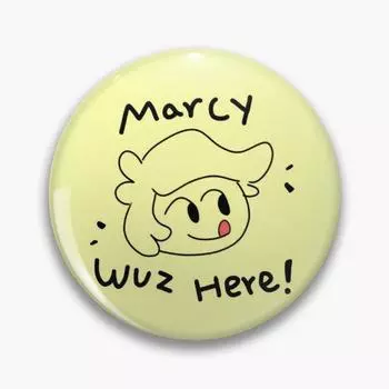 Marcy Wuz здесь, настраиваемая мягкая кнопка, булавка, женская мультяшная декоративная шляпа для влюбленных, подарок, металлический воротник для одежды, креативная милая мода