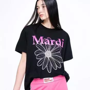 [Mardi mercredi] Футболка Flowermardi Gradation_black Розовый