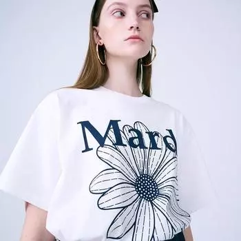 [Mardi mercredi] Футболка Flowermardi_ivory Navy