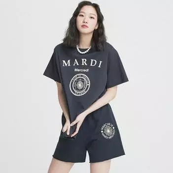 [Mardi mercredi] Футболка Univ_navy кремовая